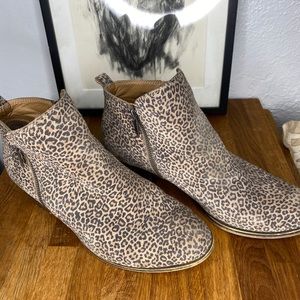 Lucky brand Basel leather flat bootie